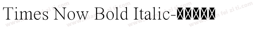 Times Now Bold Italic字体转换